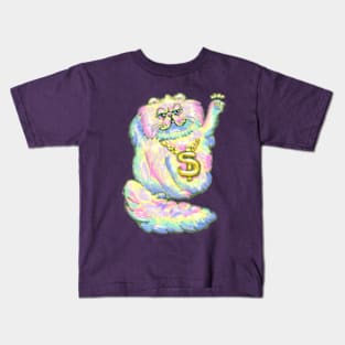 Fluffy Rainbow Persian Cat Kids T-Shirt